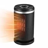 YIWEOG Calentador de espacio portátil con 2 modos de calefacción y ventilador Termostato giratorio de 90° Apagado automático al volcar Calentador eléctrico pequeño de 1500 W para dormitorio Oficina Ba