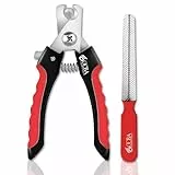 OCBA Cortauñas para Perro Profesionales Acero Inoxidable Trimmer para Mascotas Perros y Gato Cortauñas mit Nagelfeile para Mascotas pequeñas, Medianas y Grandes