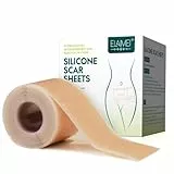 DABIUSY Parches Cicatrizantes (1.6 X 120'',3 Metros),Láminas de silicona parches cicatrizantes,profesionales para cicatrices causadas por cesárea,cirugía,quemaduras,queloides,acné y más (3 metros)