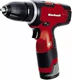 Einhell destornillador inalámbrico - TH-CD 12-2 Li - 12V, 1.3Ah, 24Nm, parada rápida, agarre suave, caja de cambios de 2 velocidades, 20 pasos de par, bloqueo del eje, estuche y cargador