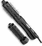 BaByliss Cepillo de Aire Shape & Smooth – Potente Cepillo de aire, Accesorios de 30 mm y 20 mm, Función de aire frío, Seca y peina rápidamente, Agrega Volumen, Negro, AS82E