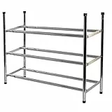 MAXELLPOWER Zapatero, organizador zapatos, metalico 3 baldas, estanteria zapatos, entrada recibidor, con estilo y elegancia 62x23x51cm (3 BALDAS)