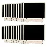 Amazon Basics Minipizarras de madera, con caballete de apoyo, 20 unidades, 10an x 7.6al cm, Negro