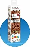 Cefa Toys- Pix Brix Pixel Art,Juguete de construcción en Horizontal,Vertical y Diagonal,CREA mosaicos,Figuras en 2D y 3D, 500 Piezas Marrones,Compatible con Otras Marcas,Niños a Partir de los 6 años.