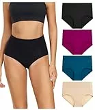 wirarpa Ropa Interior de algodón para Mujer, Bragas de Cintura Alta, Multicolor06-4 Pack, 5XL