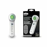 Braun Sensian 7 Termómetro de frente sin contacto , Tecnología Age Precision , Pantalla digital codificada por colores , Apto para bebés y niños pequeños , La marca #1 entre los médicos (1) ,BNT400