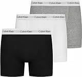 Calvin Klein Calzoncillos bóxer Hombre Pack de 3 Trunks Ropa Interior, Multicolor (Black/White/Grey Heather), L