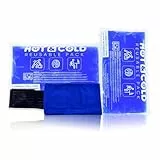 SURGICALMED - Pack de 2 Bolsas de Gel Frío o Calor Reutilizables (26 x 15 cm) - Incluye 1 Funda Multiposición de Tela con banda de compresión - Aptas para Nevera y Microondas - Ideales para Terapias