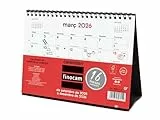 Finocam - Calendario Neutro Sobremesa 16 Meses 2025 2026 Mes Vista Septiembre 2025 - Diciembre 2026 (16 meses) Neutro Catalán