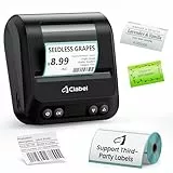 CLABEL Impresora Etiquetas Autoadhesivas 320B 3 pulg. Termica Etiquetadora Adhesivas Bluetooth Portátil Label Printer Compatible con Teléfono y PC para Oficina Precios Tienda Hogar con Etiqueta 70×40
