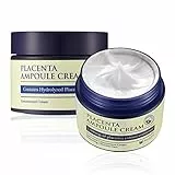 [Mizon] Crema hidratante facial con extracto de placenta (50ml) líneas finas, arrugas, producción de colágeno, elasticidad de la piel, firmeza, fórmula suave (Placenta Ampoule Cream)