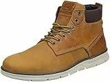 JACK & JONES Jfwtubar Leather Honey Sn, Botas Cortas al Tobillo Hombre, Ocre, 43 EU