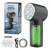 PORTENTUM Quitapelusas Electrico – Pantalla LED, 3 Velocidades hasta 9.000 RPM, Cuchilla 6 Hojas, hasta 2h de Autonomía, Quita Pelusas Ropa y Tejidos del Hogar USB C Recargable, Compacto y Potente