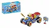 PLAYMOBIL Funstars 71632 Racing Luchador, Kart con Motor retráctil, dinámico Set de Juego para Carreras emocionantes, Juguetes para niños y niñas a Partir de 4 años