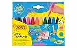 Jovi - Ceras triangulares Triwax, estuche de 12 unidades, multicolor, super resistentes, no manchan (973/12)