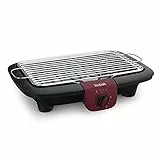 Tefal BG90E5 Easygrill Adjust Parrilla eléctrica de mesa, 2300 W, superficie de 720 cm², fácil limpieza, color negro y burdeos