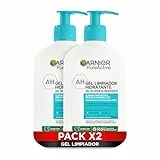 Garnier Pure Active Pack x2 Gel limpiador Hidratante con Ácido Hialurónico, Ceramida y Arcilla, Elimina Impurezas, Grasa y Maquillaje, 2 x 250ml