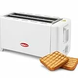 Tostadora 4 Rebanadas 1300W con Doble Ranura Larga, Control Ajustable de Tostado, Función Stop y Autoapagado, Diseño Compacto y Seguro para Desayunos Rápidos 3325