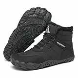 Mishansha Botas Mujer Invierno - Botines Mujer Invierno Botas Nieve Zapatos Invierno Barefoot Zapatillas Minimalistas, Negro Gr.37