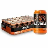 La Salve Lager, Pack de 24 Latas x 33 cl, Cerveza Dorada, Genuina y Refrescante, 5% Volumen Alcohol