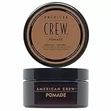 American Crew - Pomade, Cera para el Pelo de Hombre, Alta Fijación, Fuerte y Duradera, Aporta Definición y Brillo, Acabado Flexible, Para Cabellos de Cualquier Longitud