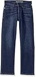 Amazon Essentials Vaqueros Estándar de Corte Recto Niño, Lavado Oscuro, 7 años Slim