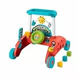 Fisher-Price Andador 2 caras Correpasillos con actividades con luces y sonidos, juguete para andar o sentarse, regalo para bebé +6 meses, versión español + portugués + italiano + inglés (HJP46)