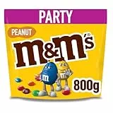 M&M'S - Bolsa a granel de chocolate con leche y cacahuete para fiestas, regalo de chocolate y aperitivos para noches de cine, 800 g (el envase puede variar)
