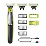 Philips OneBlade 360 Auténtico Barbero, afeitadora y recortadora eléctrica facial y corporal, 3x 360 cuchillas, 4x peine para barba incipiente (1,2,3,5mm), 1x kit corporal, QP2834/31