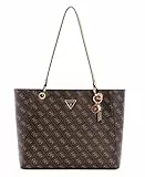 GUESS Noelle Noel Tote, Bolso de Hombro para Mujer, Logotipo marrón, Talla única