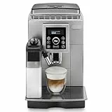 De'Longhi Perfetto ECAM 23.460.SB - Cafetera Supe automática (15 bares de presión, sistema cappuccino automático, depósito de agua extraíble 1.8 L, panel LCD, limpieza automática) Plata/Negro