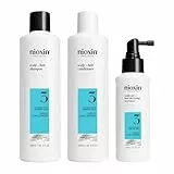 Nioxin Kit del Sistema 3 Cabello Teñido y Dañado con Debilitamiento Leve, Champú, Acondicionador y Tratamiento del Cuero Cabelludo (300+300+100ml)