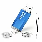 Tipo C Memoria USB 128gb, Pen Drive USB C 128 GB 2 en 1 Tipo C Y USB 2.0 Memoria Flash 128gb para Smartphones Android, Windows, Android, Pc, Tabletas, Almacenamiento DE Datos Externo Etc (Azul)
