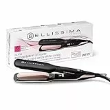 Bellissima XL ION Plancha de Pelo, Plancha Ancha, Ionizador, Calor Constante, Revestimiento Cerámico y Queratínico, 5 Temperaturas de 150 A 230°C, Calentamiento Rápido, Cable de 1.8 m
