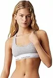 Calvin Klein Sujetador Bralette elástico, Gris (Grey Heather), M