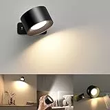 Lámpara de Pared LED Para Interior 3 Niveles de Brillo 3 Modos de Color Lámpara de Cabecera Lámpara de Pared con Control Táctil Giratoria 360°Lámpara de Pared para Salón Dormitorio