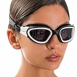 AqtivAqua DX Gafas Natacion Polarizadas Hombre Gafas Piscina Niño Mujer Niña (Blanco, Polarizadas)