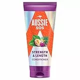 Aussie SOS Strength & Length Acondicionador 200ml Suaviza Y Fortalece El Pelo Largo, Débil Y Quebradizo. Nutre El Cabello Frágil Y Ayuda A Prevenir Las Puntas Abiertas Y Los Daños Del Peinado. Vegana