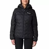 Columbia Delta Ridge Down Hooded Jacket, Chaqueta De Plumas Acolchada Con Capucha Mujer, Black, M