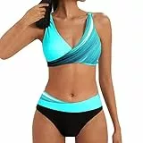 riou Bikinis Mujer 2025 Push Up Baratos Halter Bikini Traje de Baño Dos Piezas Sujetador y Braguitas Cintura Alta Basic Tankinis BañAdores Beachwear Brasileños Biqunis