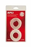 APLI 13657 - Cinta Adhesiva, Blanco, 2 cm x 1 m