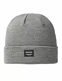 JACK & JONES Jjdna Beanie Noos, Gorro de Punto Hombre, Gris (Grey Melange), Talla única