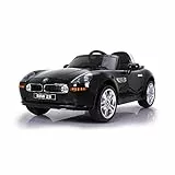 FEBER BMW Z8 Negro 12V R/C, Coche eléctrico de 1 Plaza con radiocontrol: Faros con luz, 3 velocidades, Asiento ergonómico, de 3 a 8 años, Famosa (800013446)