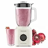 Taurus - Batidora de Vaso Optima Vintage MAX, 1500W, 21.500 rpm, Jarra Cristal 1.8L, Cuchillas Acero Inoxidable, Función Pica Hielo, 2 Velocidades y Turbo, Seguro, Diseño Vintage
