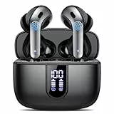 Auriculares Inalámbricos Bluetooth, Auriculares Bluetooth 5.3, 4 Mic con Reducción de Ruido ENC, 50H con Graves, Cascos Inalambricos Bluetooth IP7 Impermeable, Carga Rápida USB-C, Ajuste Cómodo