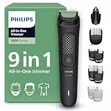 Philips Recortadora Todo En Uno series 3000, Kit 9 en 1, Afeitadora y cortapelos Hombre para Rostro, Pelo y Cuerpo, Barba, Cuchillas Autoafilables suaves con la piel, 12 longitudes, MG3946/15