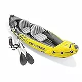 Intex Explorer K2 Amarillo 2 Personas Kayak Inflable con remos de Aluminio y Bomba de Aire