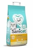 Sanicat - Arena para Gatos Aglomerante Sin perfume | Hecha de minerales naturales con control de olor garantizado | Absorbe la humedad y facilita la limpieza | 10 L de capacidad