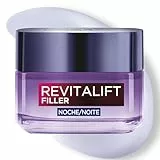 L'Oréal Paris Revitalift Filler Crema de Noche Hidratante y Antiarrugas con Ácido Hialurónico. Piel perfectamente hidratada y más fresca al despertar. Inspirada en Cosmética Coreana, 50 ml.