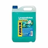 Rain-X Limpiaparabrisas Coche Antilluvia con Protección Anti Mosquitos - Tecnología Hidrofóbica Antilluvia – Previene la Formación de Bacterias y Mejora la Visibilidad - 5L